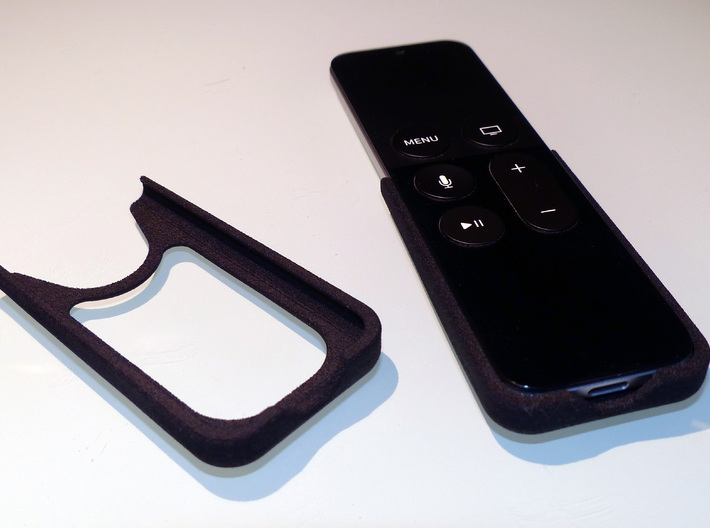 Apple TV, Siri Remote, Slim Skin 3d printed Simple skin attaches to the back of the remote