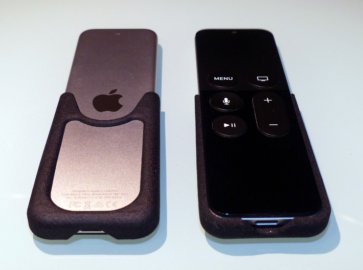 Apple TV, Siri Remote, Slim Skin 3d printed Open back allows you to still feel the cool metal surface