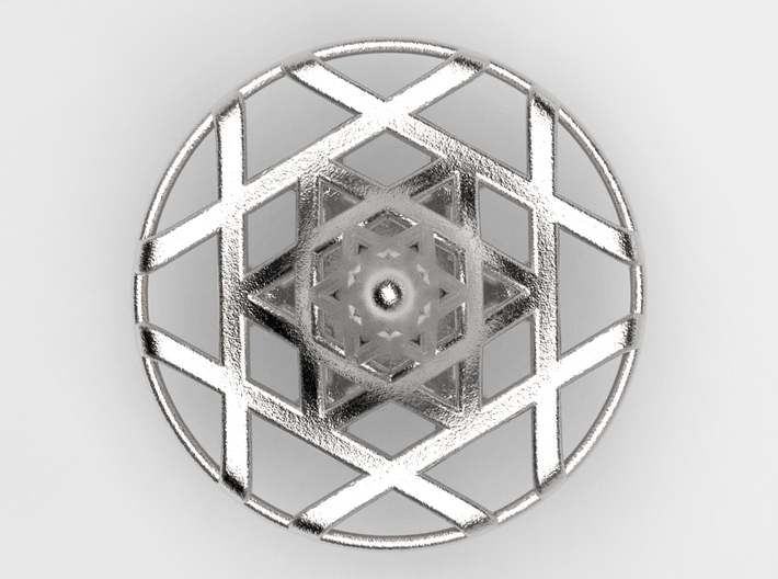 Hexa-Fractal Spinning Top 3d printed 