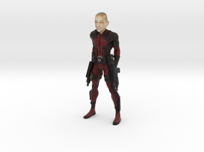 Deadpool with your face 100mm 3d printed