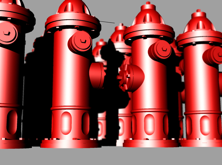 Hydrant type : A H0 (1:87) 16 Pcs 3d printed 