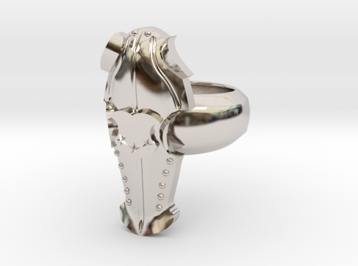Horse Chefron Ring 3d printed