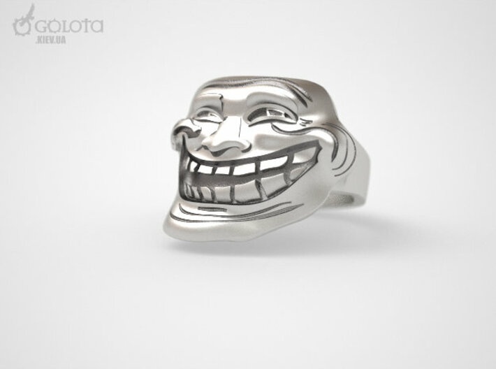 Trollface meme ring 3d printed Trollface_ring21