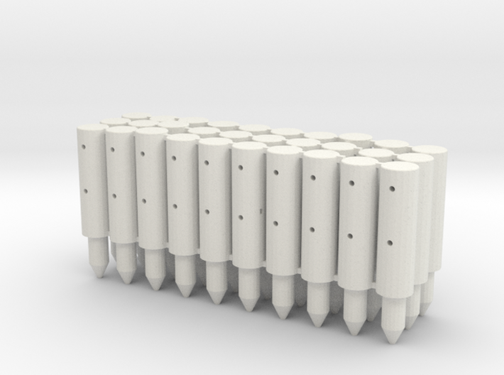 BP2-30, Round Cable Barrier Posts, 30 pcs 3d printed