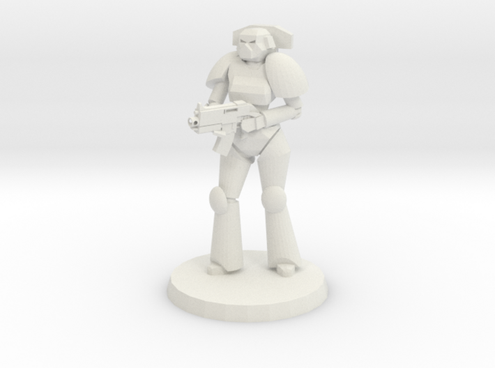 Female Space Trooper 3d printed
