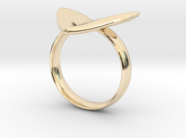 Flying Heart (ring 17mm) 3d printed