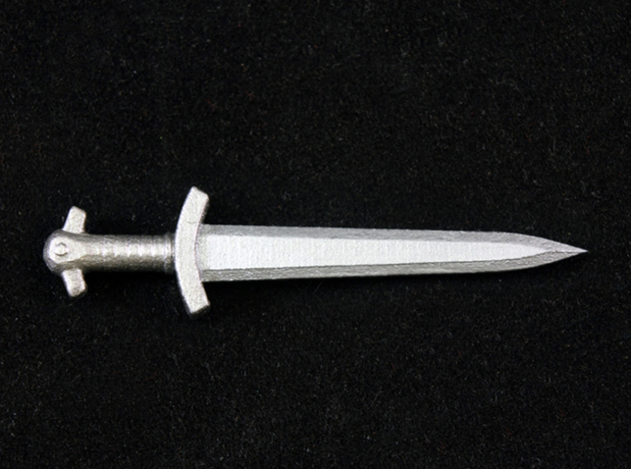 Iron Sword 3d printed Painted Frosted Ultra Detail