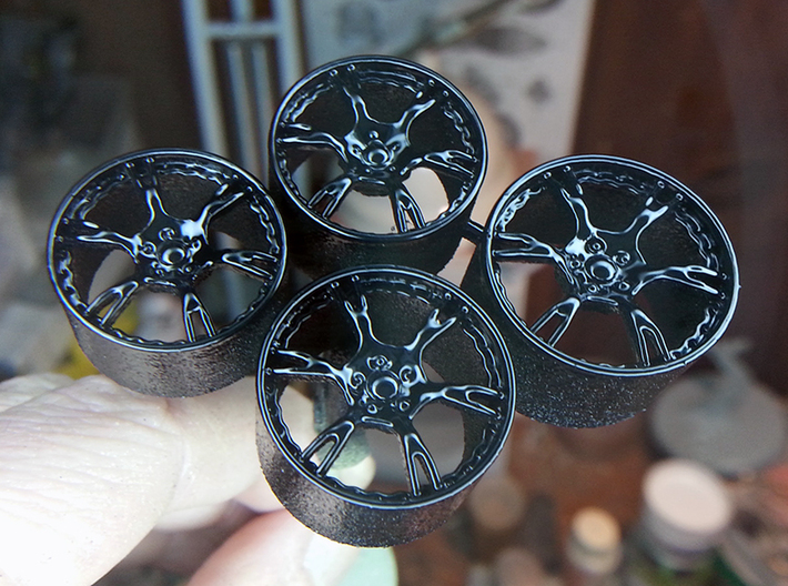 Set Wheels 6 Sporz² for Aoshima Aventador 3d printed 