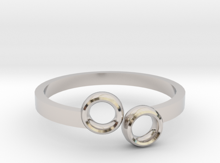 Double Circle Ring 3d printed