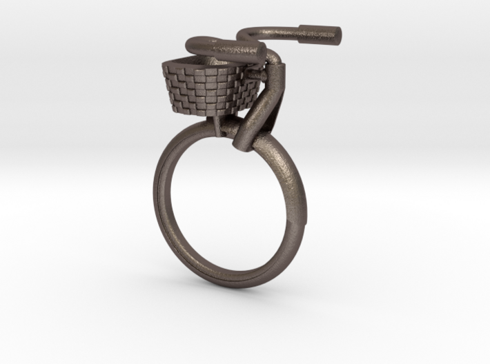 Bicycle Rings - Front Portion with Basket  3d printed 