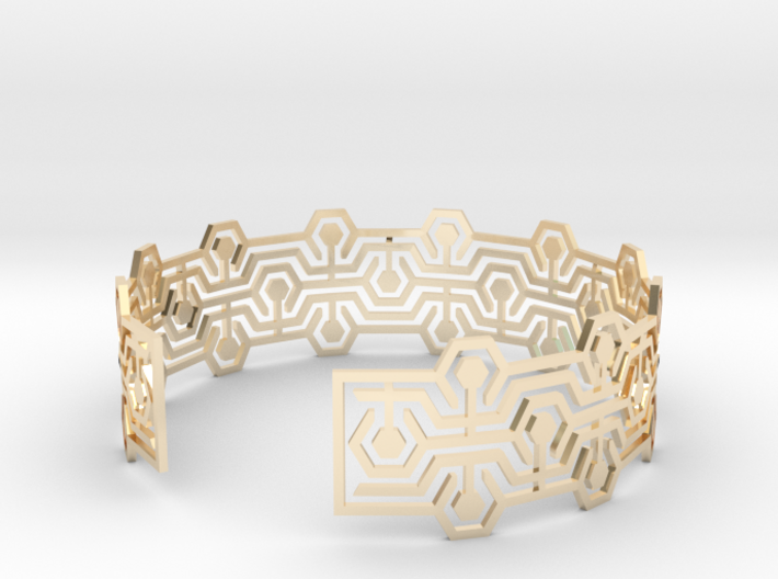 Bracelet fin Meandres 3d printed