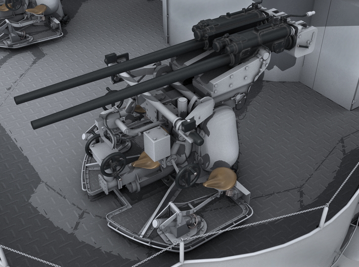 1/32 Germany 3.7cm/83 Twin Gun Mounting 3d printed 