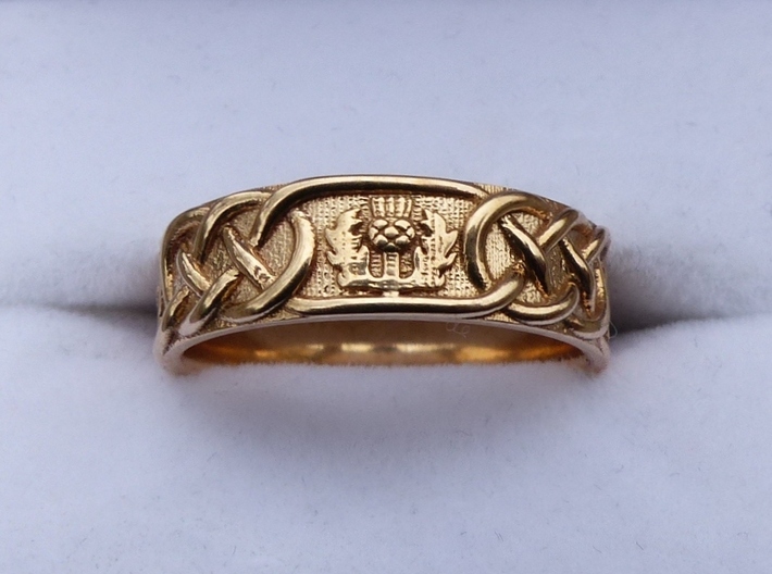 Scottish Thistle Ring 3d printed