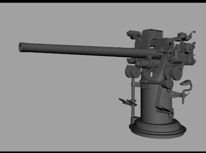 1/240 3 inch 50 [7.62 Cm] Deck Gun 3d printed 