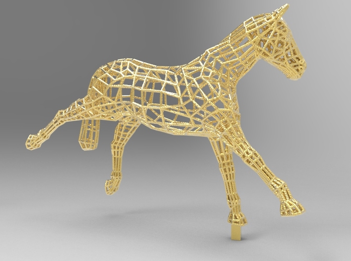 VICTORY - Gold Plated Horse 3d printed