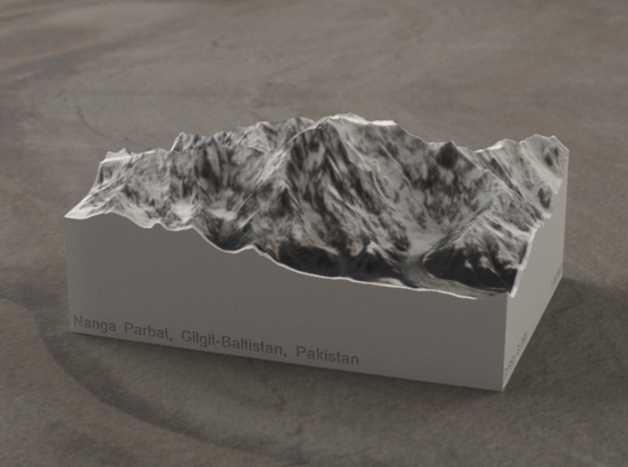 Nanga Parbat, Pakistan, 1:150000 Explorer 3d printed
