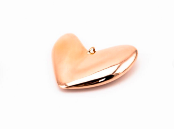 Full Heart 3d printed Rose Gold Plated