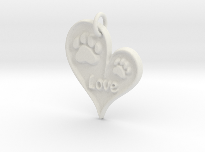 Pet Love Pendant 3d printed
