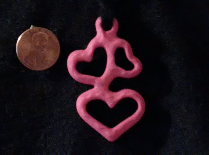 3 Hearts Pendant 3d printed