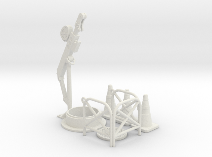Manhole davit crane 02. 1:24 scale 3d printed