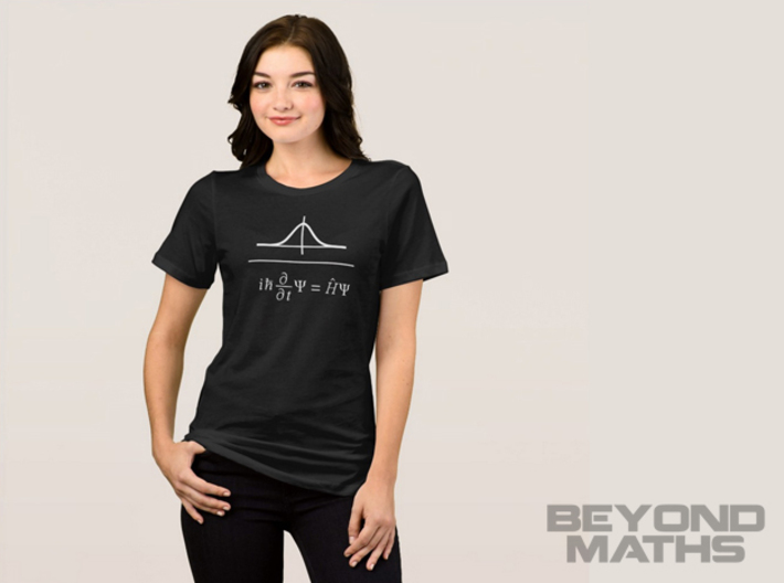 Pendant Schrödinger Equation 3d printed T-Shirt at https://www.zazzle.co.uk/beyondmaths