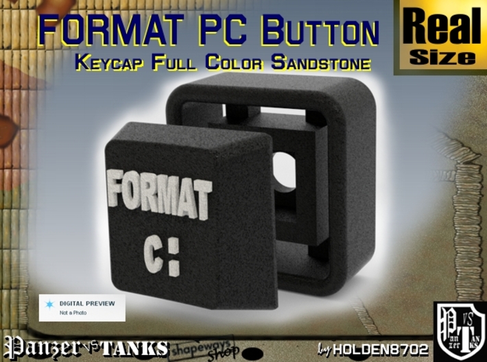 Black and White Color Key of Format PC 3d printed