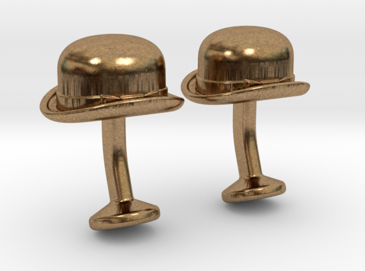 Bowler Hat Cufflinks 3d printed