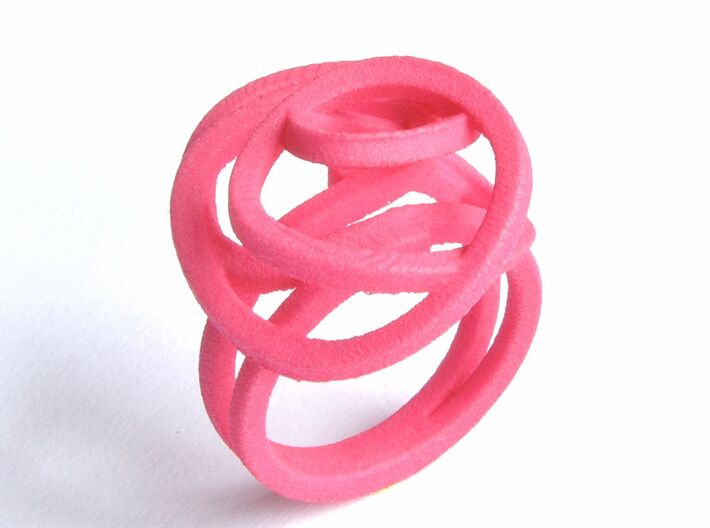 Love is in the Air Ring 3d printed Silver Ring  Air Love pink