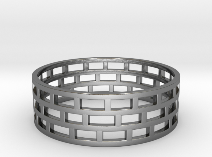 Brickwork Ring 3d printed