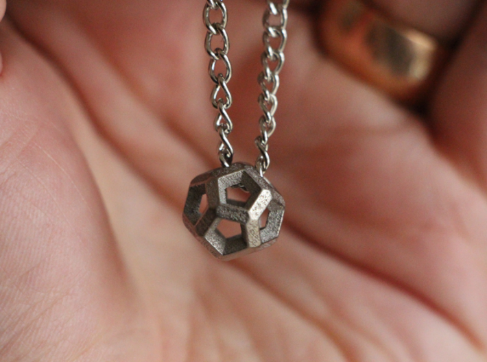 Inverted Edges Dodecahedron Pendant 3d printed 