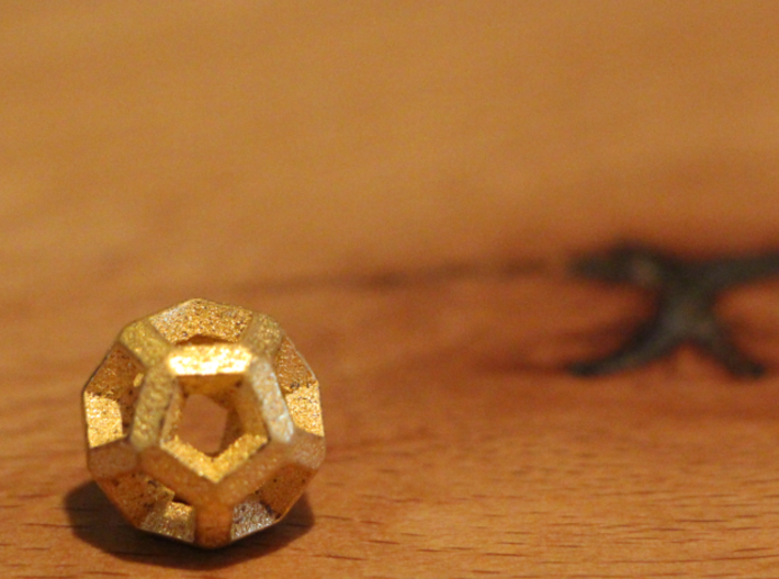 Inverted Edges Dodecahedron Pendant 3d printed 