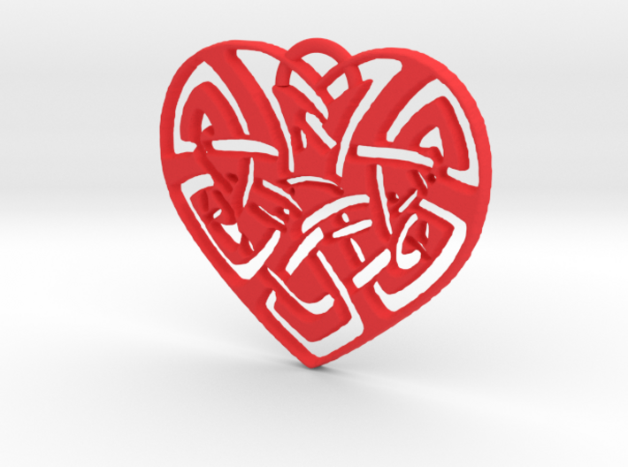 Celtic Heart Pendant 3d printed