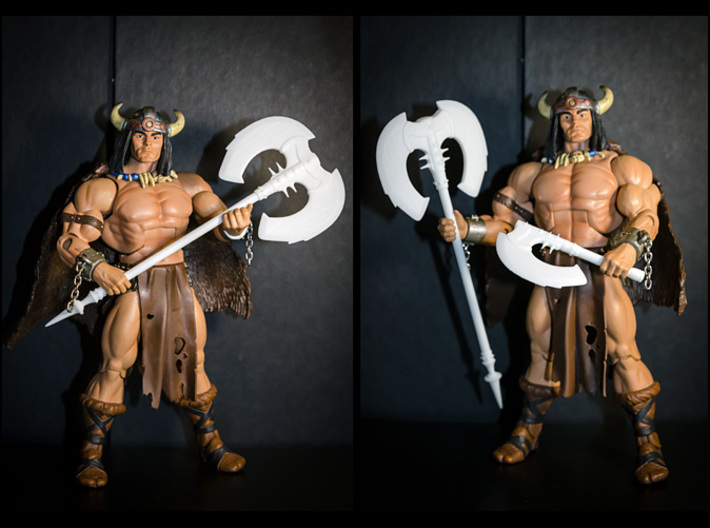 ACC-03-Axes 7inch MOTU v2.3 3d printed White Strong and Flexible Polished material.