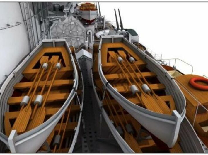 1/32 DKM 8m & 6m Long Boats Set 3d printed 