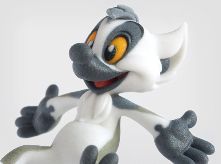 Kiki the Lemur 3d printed Note: Actual print will not be as glossy and may vary