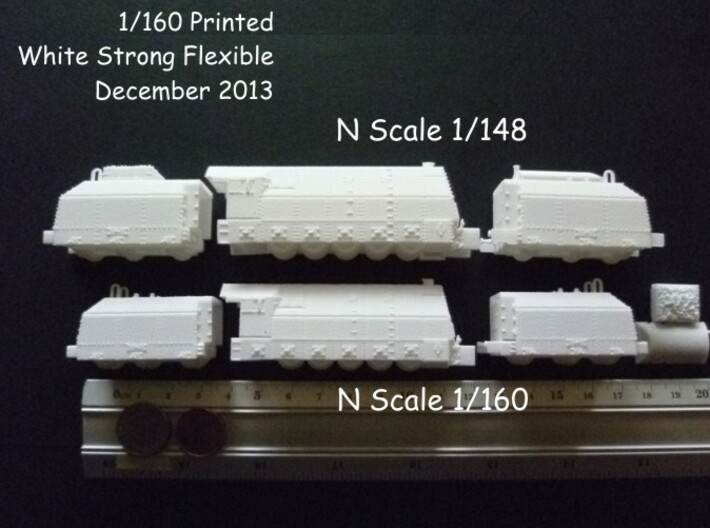 1-160 BR 57 Armored Loco + 2 Tenders For BP-42 3d printed 