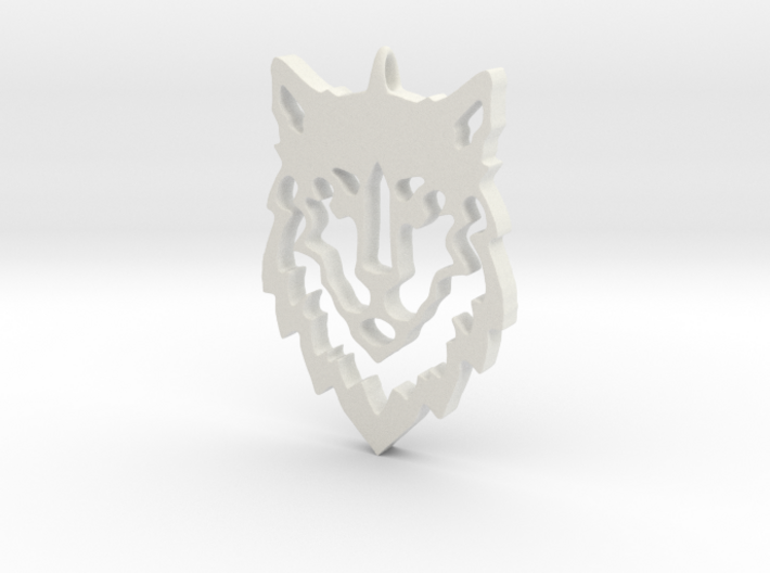 Wolf Pendant 3d printed