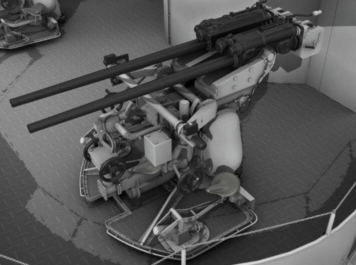1/72 DKM 3.7cm C/30 Twin Gun Mounting 3d printed