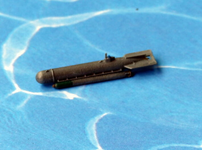 German Midget Submarine "Molch" 1/144 3d printed 1/285 Model