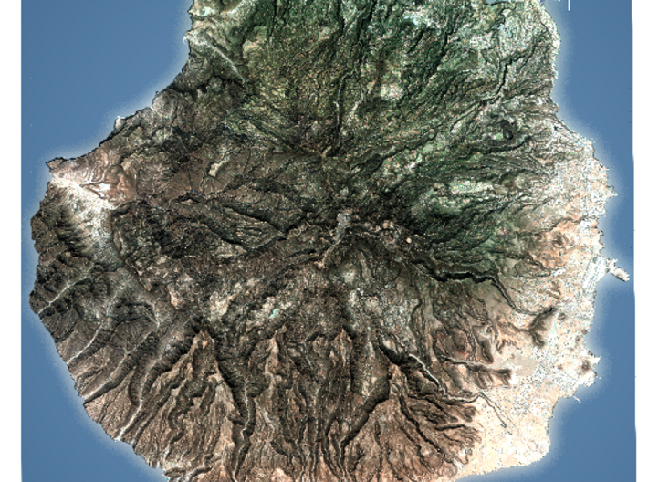 Gran Canaria Map, Canary Islands - Large 3d printed
