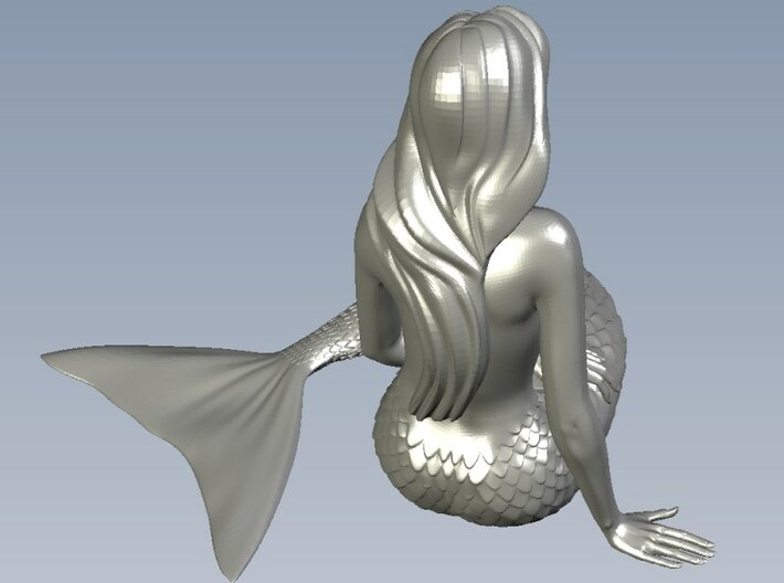 1/15 scale mermaid laying on beach figure 3d printed 