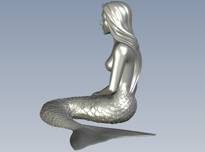 1/72 scale mermaid laying on beach figure 3d printed 