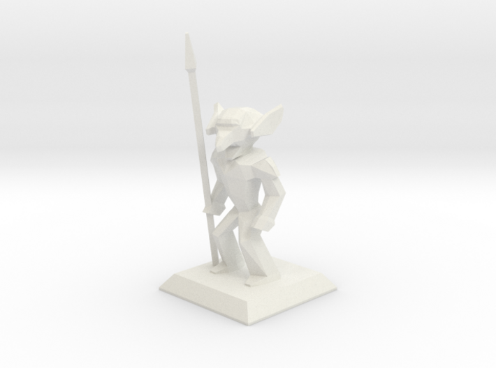 LowPoly Goblin Spearnman 3d printed