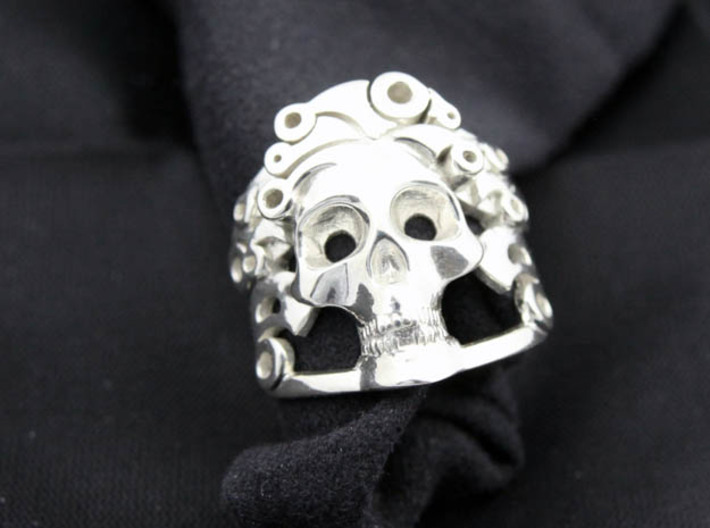 The Handsome Joker - Skull ring 3d printed 