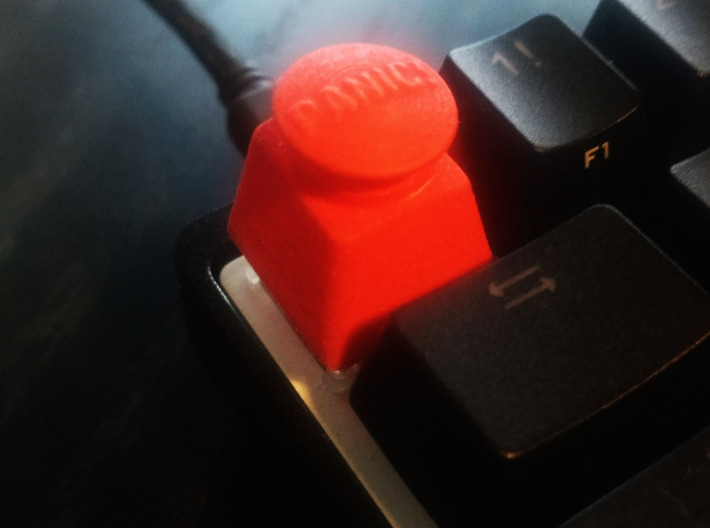 Panic Button Artisan Cherry Keycap 3d printed 