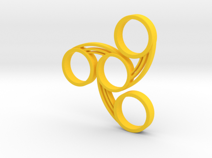 Tri-Swirl Fidget Spinner 3d printed