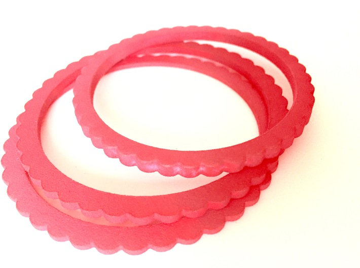 Ingranaggi Bangle - 4mm Thick 3d printed 3 levels of thickness (2, 3, 4 mm) shown for photo purposes, all available in the shop