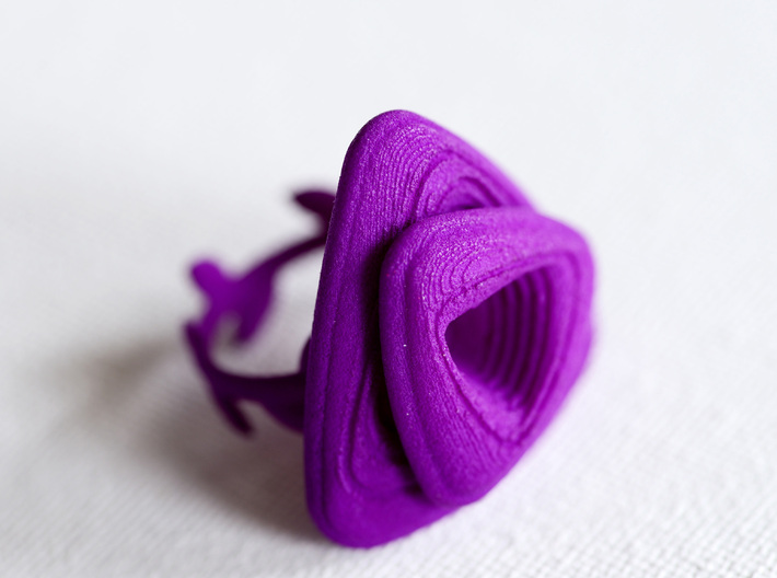 Rose Ring 3d printed rose ring in violet purple