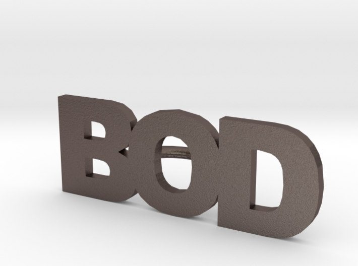 Bod Letters Button 3d printed