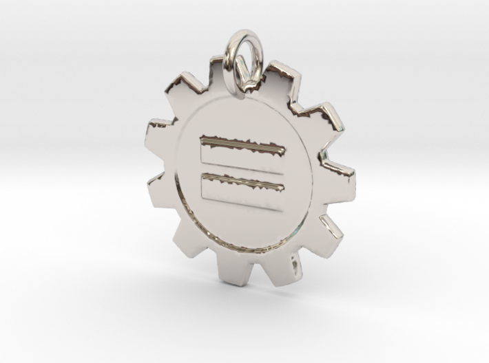 Steampunk Equality pendant 3d printed